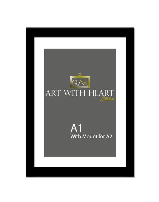 A2 Print Frame (With Mount) - Black