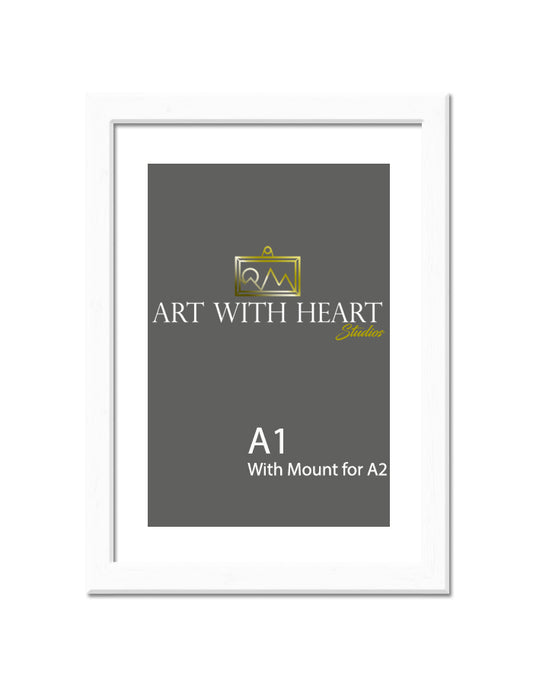 A2 Print Frame (With Mount) - White