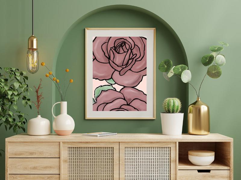 Pastel Rose Frame Mockup